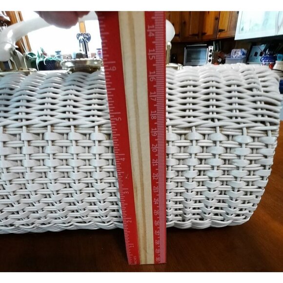 Vintage Simon by Ernest Blum Woven Purse Hong Kong with Pair Vintage White Glove - Picture 16 of 16